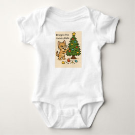 Body Para Bebé Caos de Navidad Gatito Sonriente