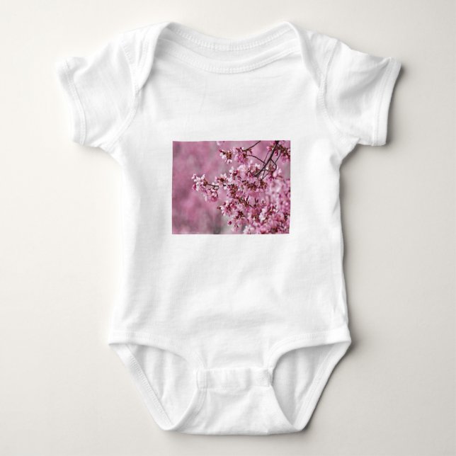 Body Para Bebé Capas pastel de rosa de flor de cerezo Sakura (Anverso)