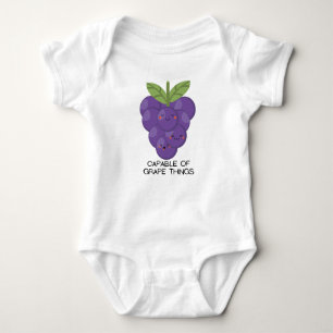 Body Para Bebé Capaz de uvas - ropa linda y divertida