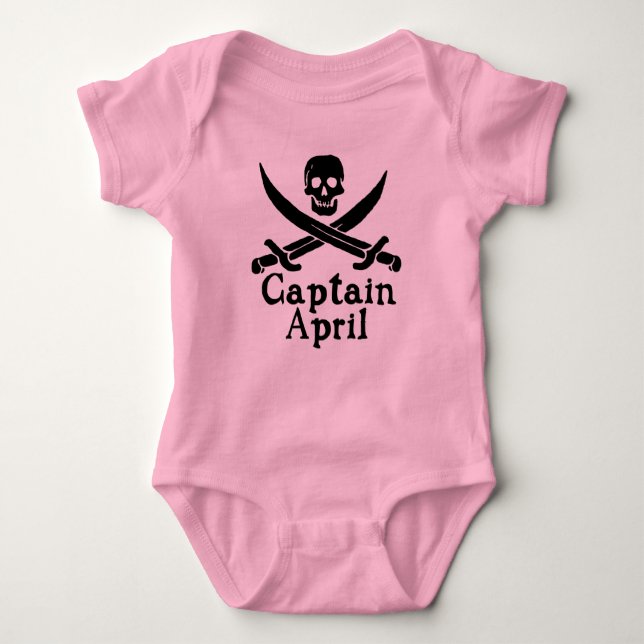 Body Para Bebé Capitán Abril (Anverso)