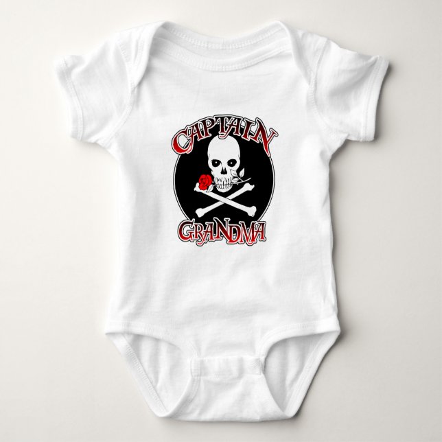 Body Para Bebé Capitán Abuela (Anverso)