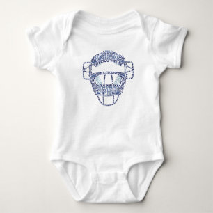 Body Para Bebé Captadores de béisbol Tipografía de la máscara