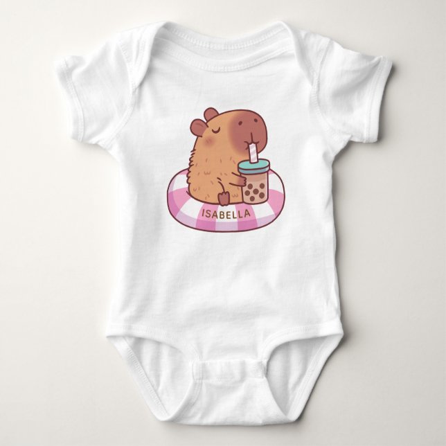 Body Para Bebé Capybara Baby T-Shirt Baby Bodysuit (Anverso)