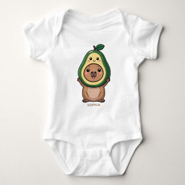 Body Para Bebé Capybara Baby T-Shirt Baby Bodysuit (Anverso)