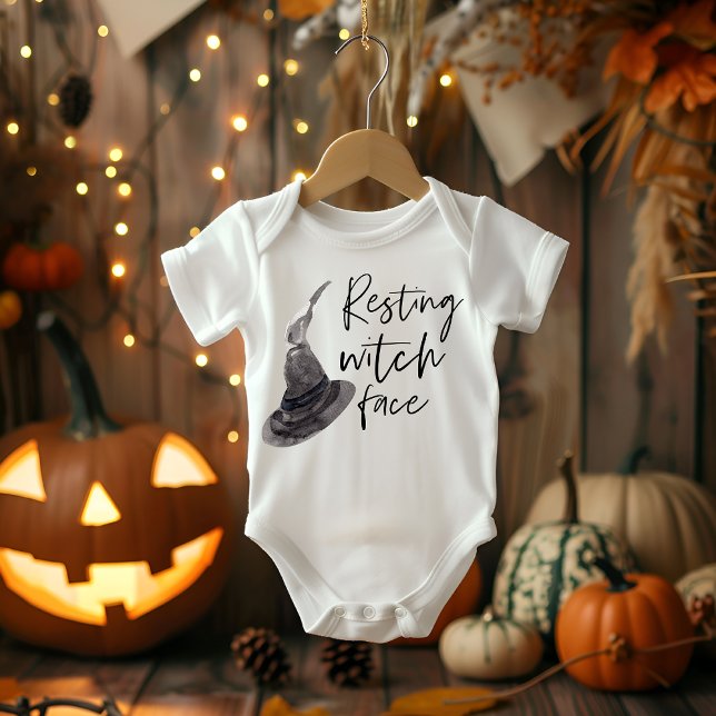 Body Para Bebé Cara de bruja en marcha | Feliz Halloween | Cita d (Subido por el creador)