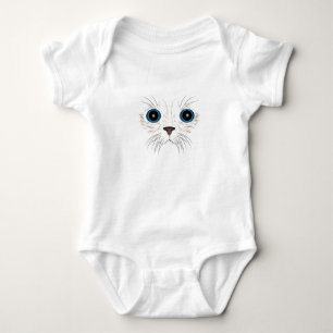 Body Para Bebé Cara de gatito divertida
