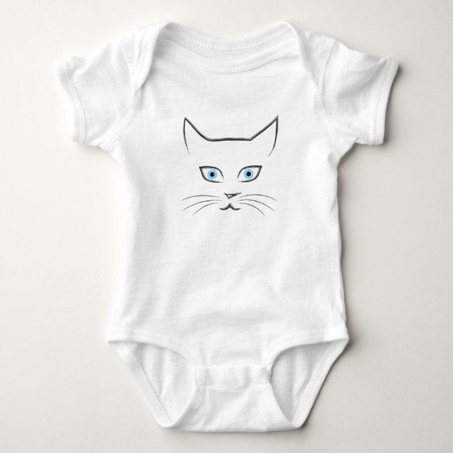 Body Para Bebé Cara de gato (Anverso)