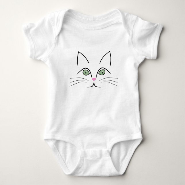Body Para Bebé Cara de gato (Anverso)