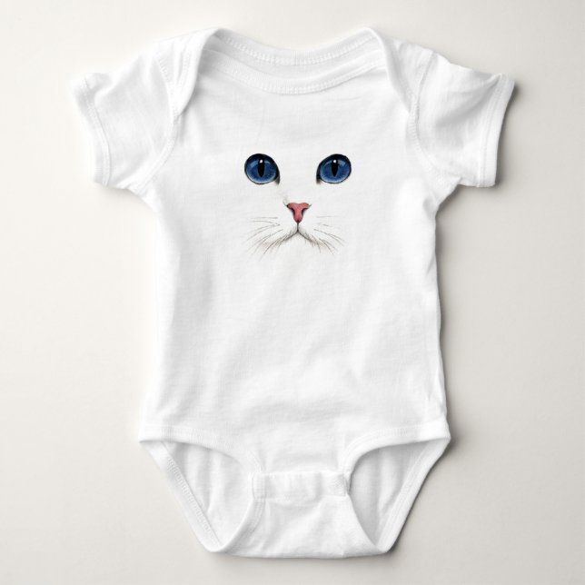 Body Para Bebé cara de gato (Anverso)