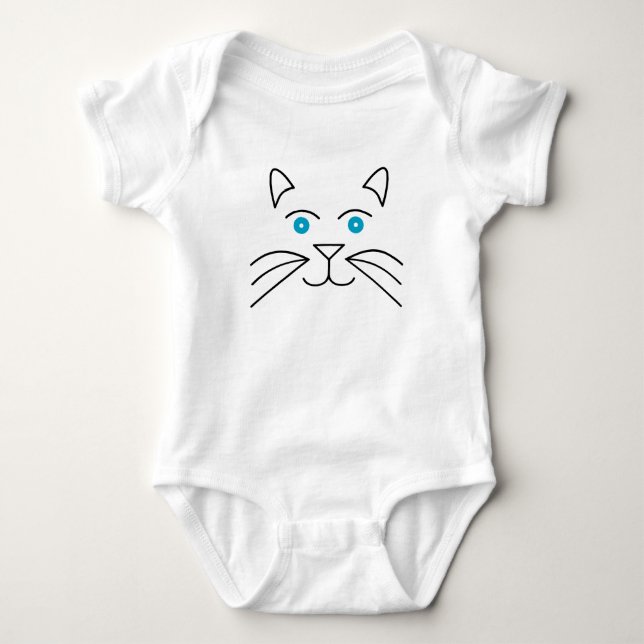 Body Para Bebé Cara de gato (Anverso)