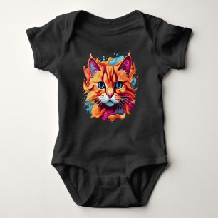 Body Para Bebé Cara de gato de color lindo-87002