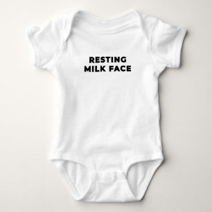 Body Para Bebé Cara de Leche en Reposo - Negro