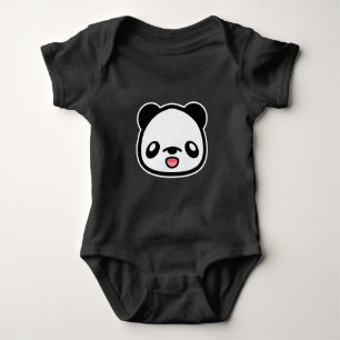 Body Para Bebé Cara de oso panda de dibujos animados linda