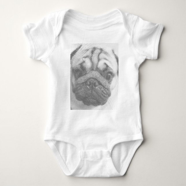 Body Para Bebé Cara de pug (Anverso)