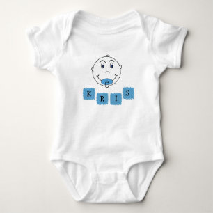 Body Para Bebé Cara de travesura de niño bebé con nombre
