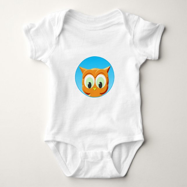 Body Para Bebé Cara De Un Pequeño Búho (Anverso)