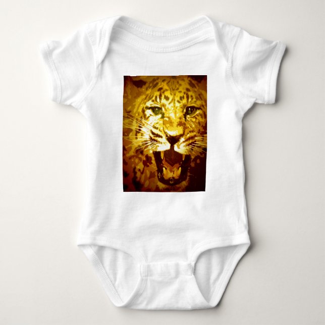 Body Para Bebé Cara del leopardo (Anverso)