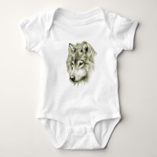 Body Para Bebé Cara del lobo (Anverso)