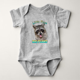 Body Para Bebé Cara pequeña, grandes planes Raccoon Baby Bodysuit