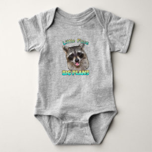 Body Para Bebé Cara pequeña, grandes planes Raccoon Baby Bodysuit