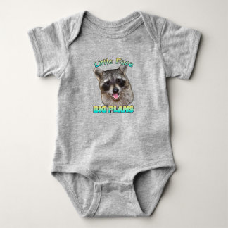 Body Para Bebé Cara pequeña, grandes planes Raccoon Baby Bodysuit