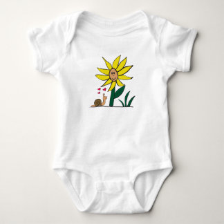 Body Para Bebé "Caracol Girasol Amigos Pequeños"