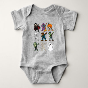 Body Para Bebé Caracteres divertidos de Halloween Dabbing