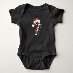 Body Para Bebé Caramelo de Navidad Caña Santa Navidad Niños 