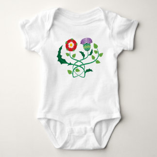 Body Para Bebé Cardo escocés y mono color de rosa inglés del bebé