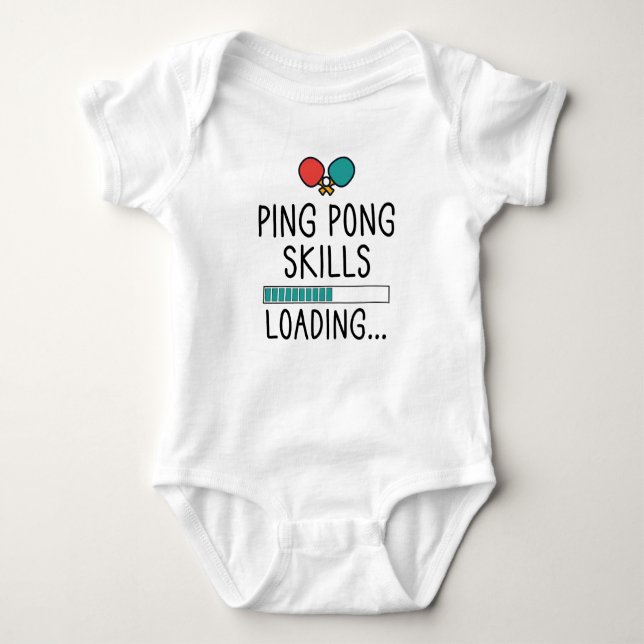 Body Para Bebé Carga de habilidades Ping Pong | Cute Ping Pong (Anverso)