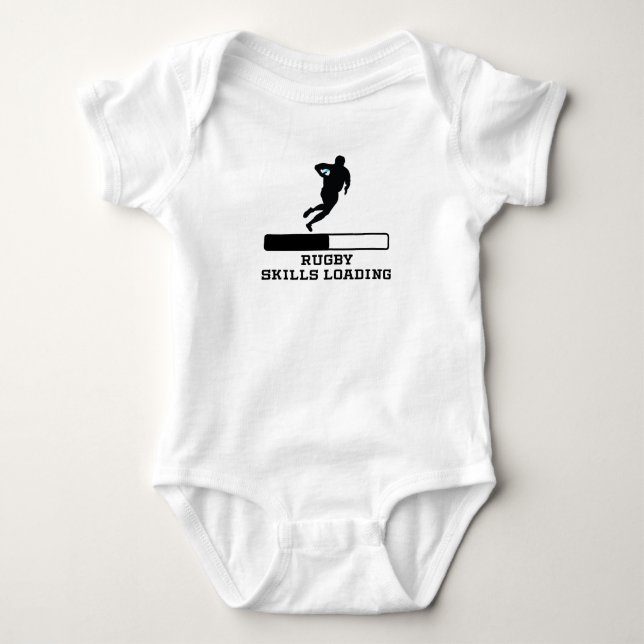 Body Para Bebé Carga de las habilidades del rugbi (Anverso)