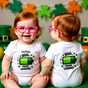 Body Para Bebé Cargador diminuto personalizable: Edición irlandes