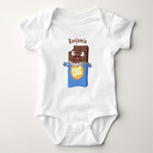 Body Para Bebé Caricatura de dibujos animados de un dulce chocola