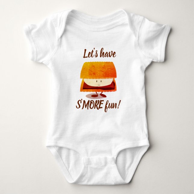 Body Para Bebé Caricatura divertida de S'more baby bodysuit (Anverso)
