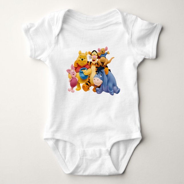 Body Para Bebé Caricatura Winnie Pooh Bear Honey Anime Bab (Anverso)