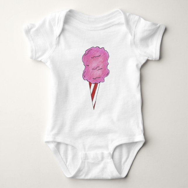 Body Para Bebé Carnaval de azucareros de algodón dulce y rosado (Anverso)