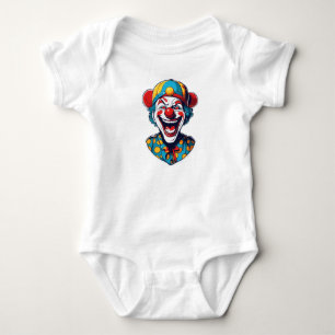 Body Para Bebé "Carnaval de bromistas: Logo de historietas retro"