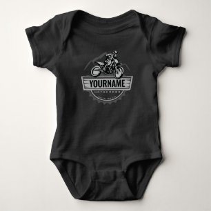 Body Para Bebé Carreras personalizada de Motocross Rider Dirt Bik