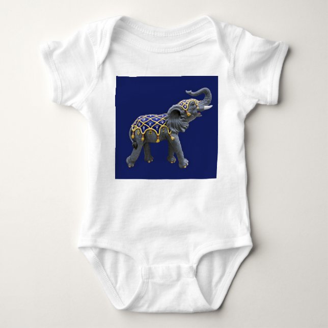 Body Para Bebé Carrusel Elefante Animal Foto Shirt (Anverso)