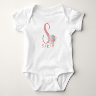 Body Para Bebé Carta personalizada y nombre traje de bebé