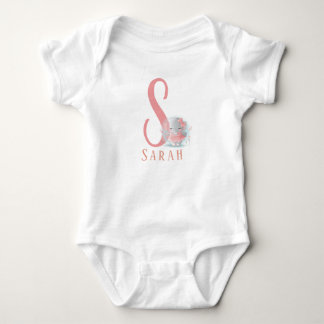 Body Para Bebé Carta personalizada y nombre traje de bebé