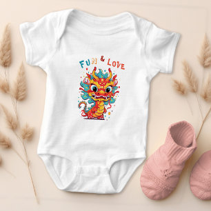Body Para Bebé Cartón Divertido Dragón Año Nuevo Chino Fu Regalo 