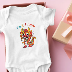 Body Para Bebé Cartón divertido Dragón chino regalo de Año Nuevo 