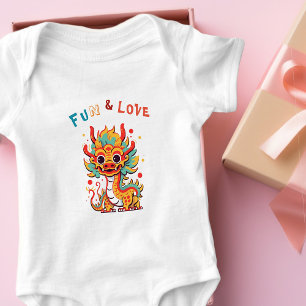 Body Para Bebé Cartón divertido Dragón chino regalo de Año Nuevo
