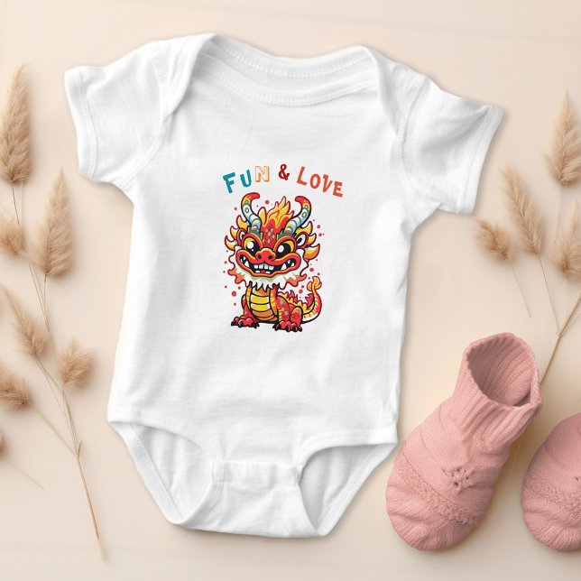 Body Para Bebé Cartón divertido Dragón chino regalo de Año Nuevo  (Subido por el creador)