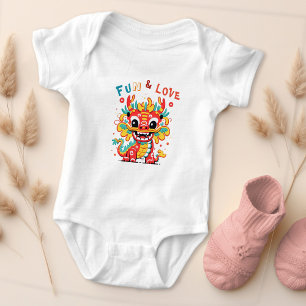 Body Para Bebé Cartón divertido Dragón chino regalo de Año Nuevo 