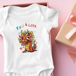 Body Para Bebé Cartón divertido Dragón chino regalo de Año Nuevo