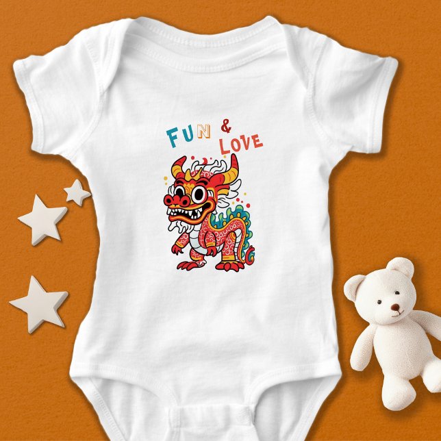 Body Para Bebé Cartón divertido Dragón chino regalo de Año Nuevo  (Subido por el creador)