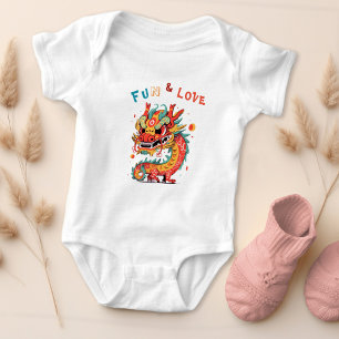 Body Para Bebé Cartón divertido Dragón chino regalo de Año Nuevo