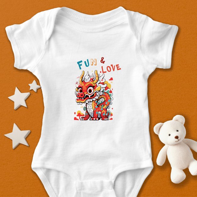 Body Para Bebé Cartón divertido Dragón chino regalo de Año Nuevo  (Subido por el creador)